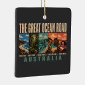 Great Ocean Road Australia Landmarks Illustration Keramikornament (Rechts)