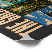 Great Ocean Road Australia Landmarks Illustration Poster (Ecke)