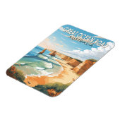 Great Ocean Road Australia Reisen Kunst Vintag Magnet (Linke Seite)