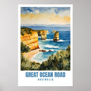 Great Ocean Road Australia Reisen Vintag Retro Poster
