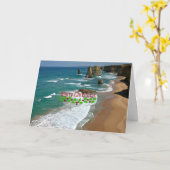 Great Ocean Road, Australien - Frohe Weihnachten Karte (Gelbe Blume)