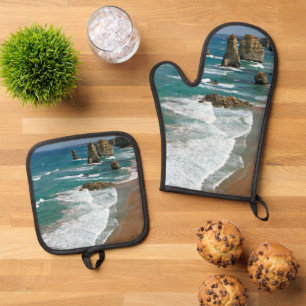 Great Ocean Road, Australien Ofenhandschuh & Topflappen-Set