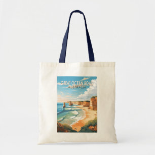 Great Ocean Road Australien Reise Kunst Vintage Tragetasche