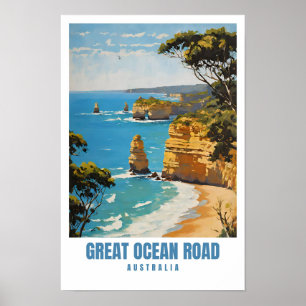 Great Ocean Road Australien Vintage Poster