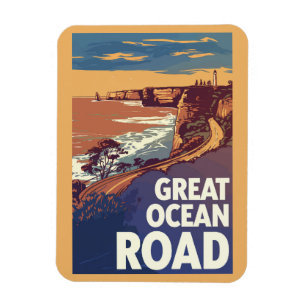 Great Ocean Road Travel Art Vintag Magnet