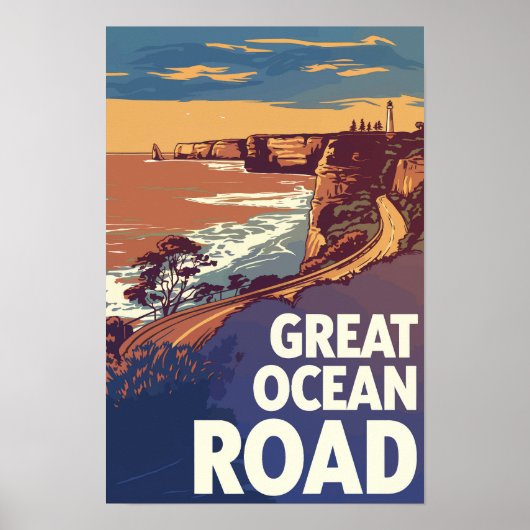 Great Ocean Road Travel Art Vintag Poster (Vorne)