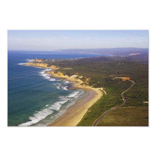 Great Ocean Road und Split Point Lighthouse, Fotodruck (Vorne)