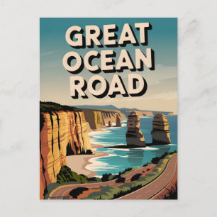 Great Ocean Road Vintag Postkarte