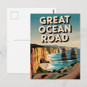 Great Ocean Road Vintag Postkarte (Vorne/Hinten)
