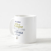 Great Office Manager Personalized Name Gift Kaffeetasse (Vorderseite Links)