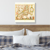 Great Old Map of Belgium ,(Year 1617) Leinwanddruck (Insitu (Schlafzimmer))