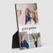 Great Oma 3 Foto Niedlich Herztypografie Fotoplatte (Seite)