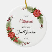 Great Oma Baby Foto Erste Weihnachtsfeier Keramik Ornament (Vorne)
