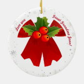 Great Oma Baby Personalisiert First Xmas Foto Keramik Ornament (Hinten)