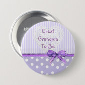 Great Oma to be Baby Showbutton: Lila Bow Button (Vorne & Hinten)