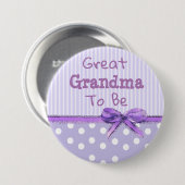 Great Oma to be Baby Showbutton: Lila Bow Button (Vorne & Hinten)