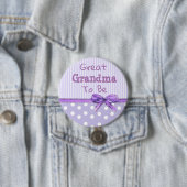 Great Oma to be Baby Showbutton: Lila Bow Button (Beispiel)