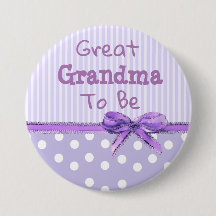 Great Oma to be Baby Showbutton: Lila Bow