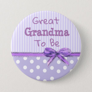 Great Oma to be Baby Showbutton: Lila Bow Button