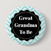 Great Oma to be Zickzack Baby Showknopf Button (Vorderseite)