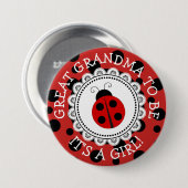 "Great OmaTo Be" Ladybug Baby Showbutton Button (Vorne & Hinten)