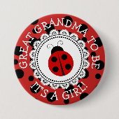"Great OmaTo Be" Ladybug Baby Showbutton Button (Vorderseite)