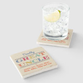 Great Onkel aus Nieces & Nephews Steinuntersetzer (Seitenansicht)