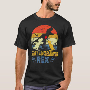 Great Onkel Saurus Rex Dinosaur Onkel 2 Kinder Fam T-Shirt