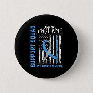 Great Onkel Typ 1 Diabetes Shirt Unterstützung für Button