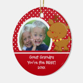 Great Opa Foto Rentier Weihnachtsdekoration Keramik Ornament (Links)