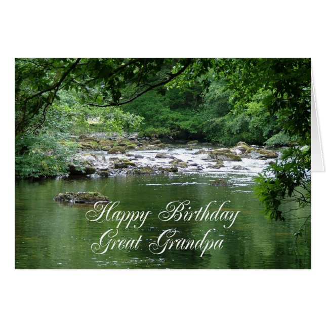 Great Opa Geburtstagskarte zeigt den Fluss (Vorderseite (Horizontal))