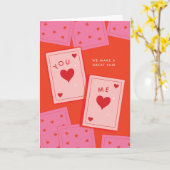 Great Pair Playing Cards Valentine Grußkarte Karte (Gelbe Blume)