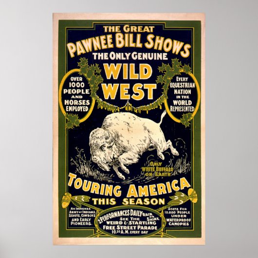 Great Pawnee Bill1903 - Vintag Wild West Poster (Vorne)