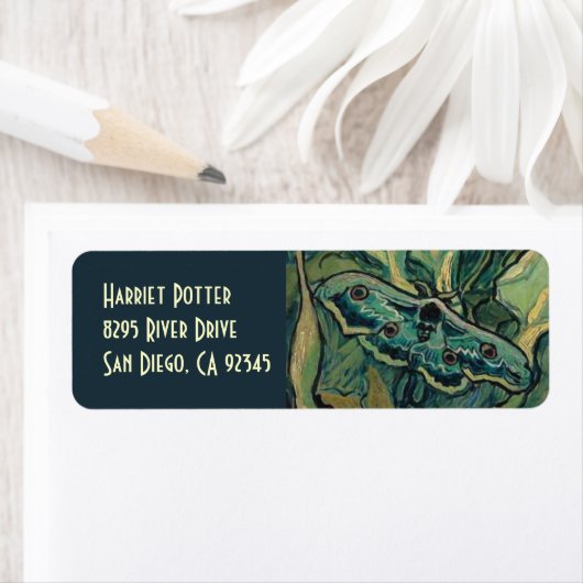 Great Peacock Kaiser Moth Van Gogh Fine Art (Insitu)