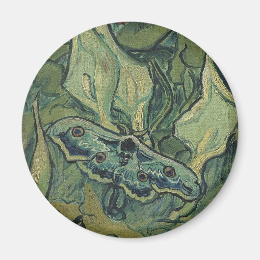 Great Peacock Moth by Vincent van Gogh Magnet (Vorne)