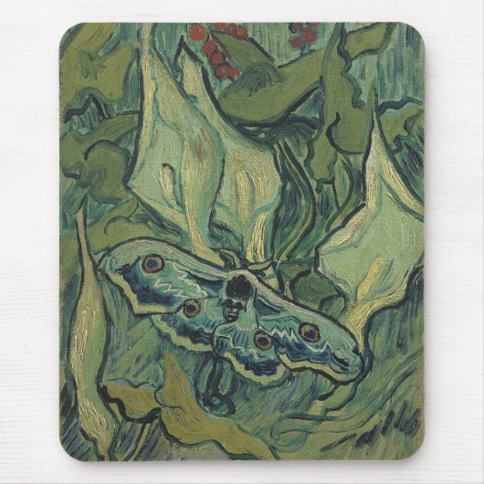 Great Peacock Moth by Vincent van Gogh Mousepad (Vorne)