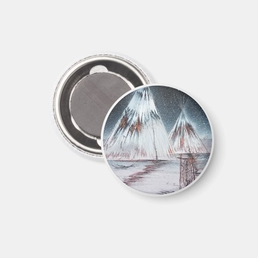 Great Plains Tipi Magnet (Vorderseite/Rückseite)