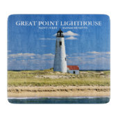 Great Point Lighthouse Nantucket MA Cutting Board Schneidebrett (Vorderseite)