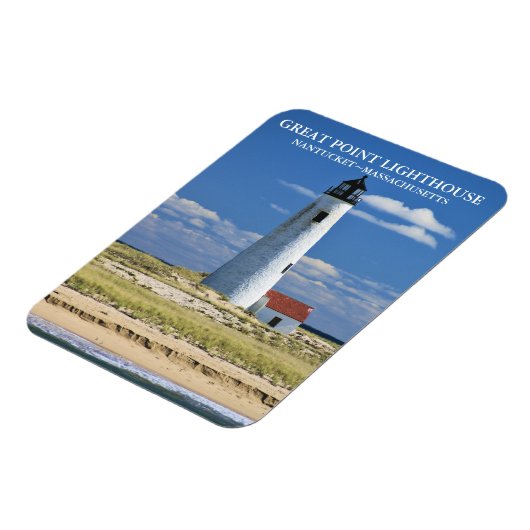 Great Point Lighthouse Nantucket MA Magnet (Linke Seite)