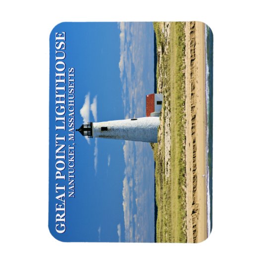 Great Point Lighthouse Nantucket MA Magnet (Vertikal)