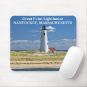 Great Point Lighthouse, Nantucket, MA Mousepad (Mit Mouse)