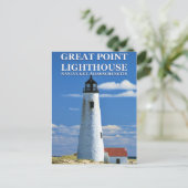 Great Point Lighthouse, Nantucket, MA Postcard Postkarte (Stehend Vorderseite)
