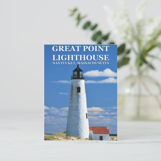 Great Point Lighthouse, Nantucket, MA Postcard Postkarte (Stehend Vorderseite)