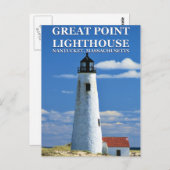 Great Point Lighthouse, Nantucket, MA Postcard Postkarte (Vorne/Hinten)