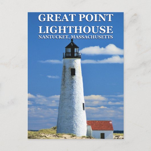Great Point Lighthouse, Nantucket, MA Postcard Postkarte (Vorderseite)
