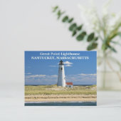 Great Point Lighthouse, Nantucket, MA Postcard Postkarte (Stehend Vorderseite)