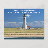 Great Point Lighthouse, Nantucket, MA Postcard Postkarte (Vorderseite)