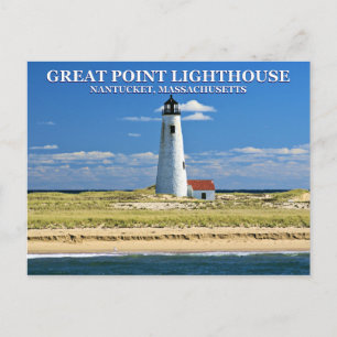 Great Point Lighthouse, Nantucket, MA Postcard Postkarte