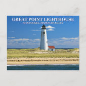 Great Point Lighthouse, Nantucket, MA Postcard Postkarte (Vorderseite)