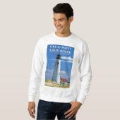 Great Point Lighthouse, Nantucket MA Sweatshirt (Vorne ganz)